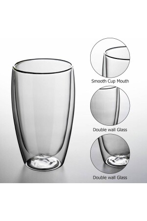 Doppelglas, doppelwandiges Glas, 500 ml - 4