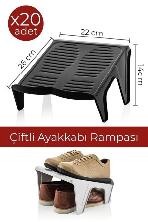 Doppelschuhrampe 20' Schwarz AY-AYRMP-ÇİFT-20 - 5