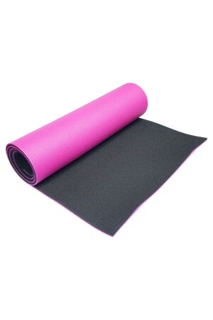 Doppelseitige 8 mm Pilates-Matte, Trainingsmatte, Yoga-Matte, Pilates-Matte, Rosa - 3