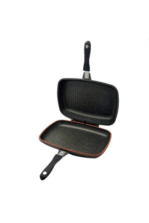 Doppelseitige Doppel-Grillpfanne aus Granit für Fleisch und Fisch, 36 cm, dop8797757igo - 5