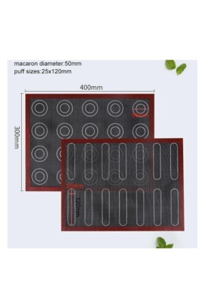 Doppelseitige Macarons und Einsätze Silpat 30x40cm M017 - 3