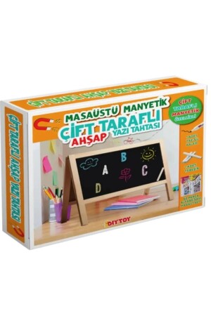 Doppelseitige magnetische Schreibtafel aus Holz, 62 Teile, Alphabet und Zahlen, Geschenk, Lernspielzeug, Spielzeug 512552151 - 4