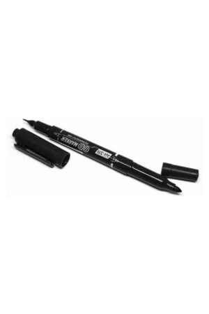 Doppelseitiger Acetat-Permanentstift, 12er-Pack, Schwarz AH-319 - 1