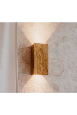 Doppelseitiger Wandleuchter-Kronleuchter aus Holz für Wohnzimmer, Flur, Café, Hotel, mit Reflexionsdesign - 1