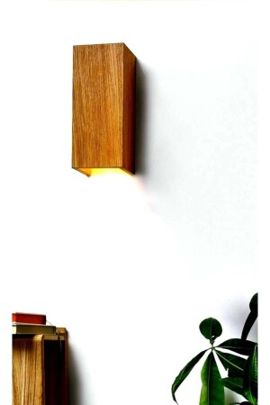 Doppelseitiger Wandleuchter-Kronleuchter aus Holz für Wohnzimmer, Flur, Café, Hotel, mit Reflexionsdesign - 6