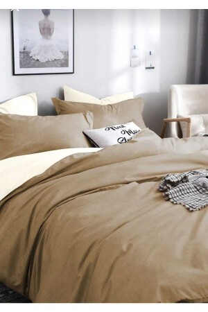 Doppelseitiges Bettbezug-Set aus Baumwolle (elastisches Laken) DOPPELSEITIGER DUVET COVER TK. - 2