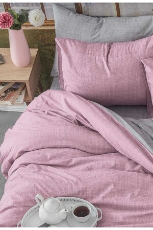 Doppelseitiges Bettbezug-Set aus Baumwolle (elastisches Laken) DOPPELSEITIGER DUVET COVER TK. - 1