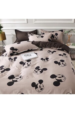 Doppelseitiges Mickey-Mouse-Einzelbettbezug-Set - 5