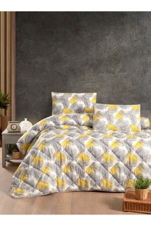 Doppelt gemusterte Steppdecke, waschbare Steppdecke, Oberstoff aus 100 % Baumwolle, 195 x 215 cm - Life Line