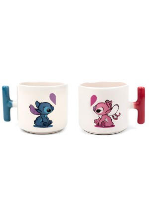 Doppelte türkische Kaffeetasse und Espresso Love Love Double Blue & Red 2er-Pack T-Cup-Becher 200 ml yt138rhg - 3