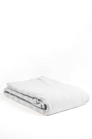Doppelter Bettbezug und Tagesdecke aus Baumwolle mit Schachbrettmuster – Grau 00010 - 3