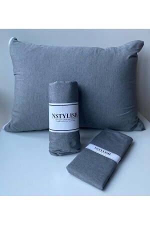 DOPPELTES ELASTISCHES BLATT 160X200 + 2-TEILIGER KISSENBEZUG 50X70 - Stylish