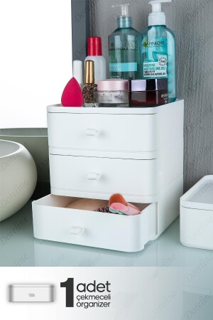 Dorebox Takı- Makyaj Ve Kozmetik Düzenleyici Çekmece (beyaz)- Ofis Masa Düzenleyici - 1