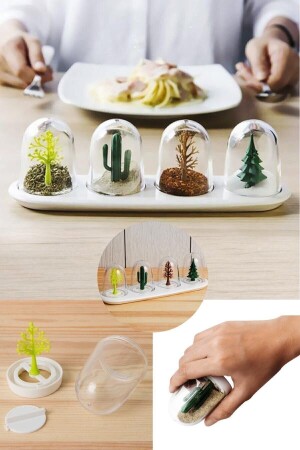 Dört Mevsim Baharatlık 4lü Tuzluk Seti KLG-5450 - Raicon