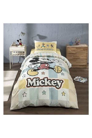 Dört Mevsim Kapitoneli Complete Set Mickey Mouse Star Tek Kişilik Nevresim 8697353554759 - 1