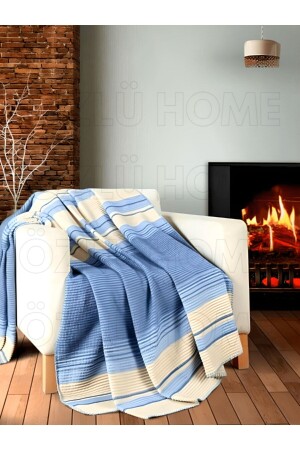 MNZ-أربع مواسم قطن بطانية بيك مزدوجة غطاء سريري مزدوج بيك - Özlü Home