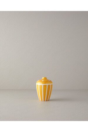 Dot Stripe Dolomite Vase Orange - 2