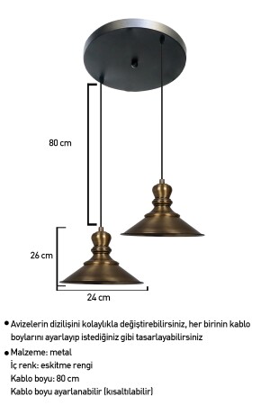 Double Nantes Circle Antikfarbe Metall Pendelleuchte Kronleuchter Lampe Rustikal Vintage Innen Büro Café BMM7104XXXX14 - 10