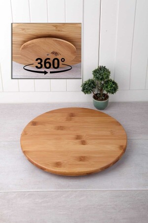 MNZ-Dpt-36 ، 36x36 سم بورق عرض البيتزا مع موقف روتاري بامبو BLS-DPT-30 - Balsa Grup