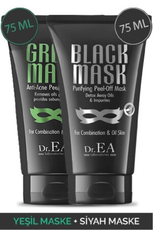 Dr. Ea Soyulabilir Siyah Maske Ve Soyulabilir Yeşil Maske 2'li Özel Set (75 ML) DREA-00001 - 2