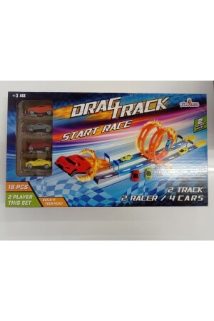 Drag Track Spiral Acrobat Jumping Track mit Launch Ramp Car Game FTH01 - 2