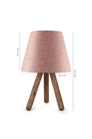 Dreibeiniger Lampenschirm aus Holz, getrocknete Rose AYD-1279 - 3