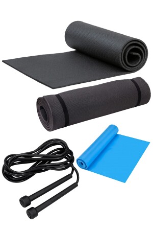 Dreifaches Pilates-Set, Pilates-Matte, Pilates-Reifen und Springseil-Übungsset - 1