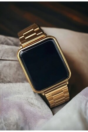 ساعة مسموحة بالمسام مع شريط معدني DRK-040 - DARK BLANC