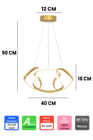 Dron Pendelleuchte Goldfarbener Led-Kronleuchter Weißes Licht Moderne Led-Kronleuchter Drohne - 5