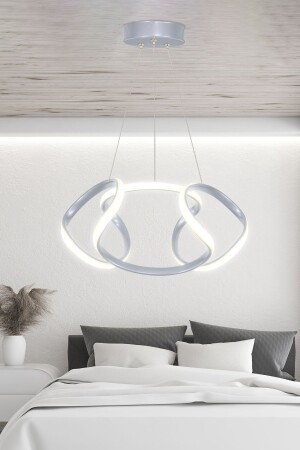 Dron Pendelleuchte, graue Farbe, LED-Kronleuchter, weißes Licht, moderne LED-Kronleuchter, Drohne - 1