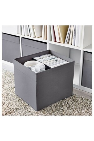 Dröna Dunkelgraue Mehrzweck-Organizer-Box 33 x 38 x 33 cm ikea_dröna_koyu_gri - 5