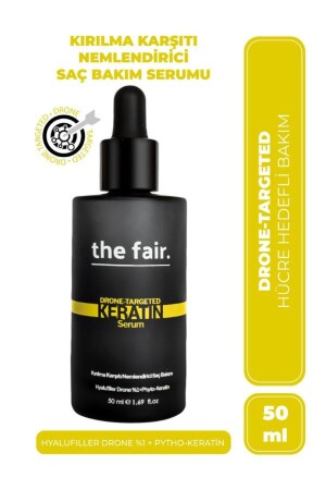 .Auf Drohnen ausgerichtetes Keratin Anti-Bruch-Vegan-Haarserum 1 % Hyalufiller Drone Keratin 50 ml - The Fair