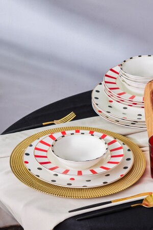 Drop 18 Parça 6 Kişilik Porselen Yemek Takımı 153.03.06.9623 - Karaca