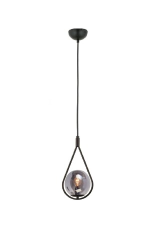 Drop Model Modern Black Single Glop Rauchglas Pendelleuchte Kronleuchter LMBDR00456 - 3