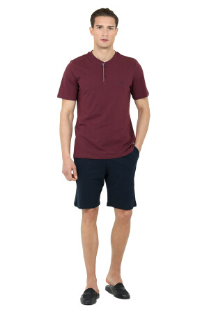 Ds Loungewear Shorts Set Claret Red DS502305 - 1