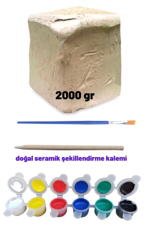 مجموعة بداية من الخبز المخبوز من السيراميك - طين الطين - خبز لعب - قلم تشكيل السيراميك - Dsh Doğal Seramik Hamuru