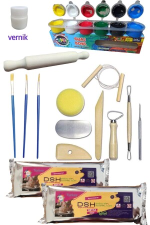 مجموعة من أدوات المبتدئة من المادة المزروعة من المادة المزروعة من المادة المزروعة من المادة المزروعة من المادة المزروعة من المادة - Dsh Doğal Seramik Hamuru