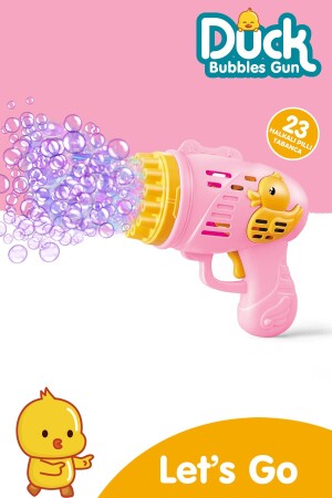 Duck Çok Delikli Pilli Köpük Atan Tabanca Oyuncağı 23 Delikli Bubble Gun - 1