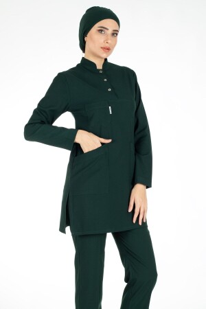 Duckhead Green Thick Lycra Hijab Krankenschwesteruniform und OP-Arztuniform-Set LIKRA-TESETTUR - 1