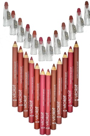 Dudak Kalemi Matte Color Lipstick Jumbo Kalın Kalem Ruj Waterproof 12'li Set - 2