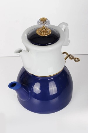 Dufy Emaille-Teekanne mit Porzellan-Teekanne, Marineblau, dop14310898igo - 3