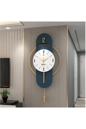 Dunkelblaue Milano-LED Nr. (Pendel nicht automatisch) – Zeitmoderne dekorative Metall-Glas-Wanduhr - 2