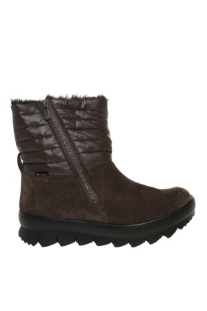 Dunkelgraue Wildleder-Schneestiefel für Damen - 1