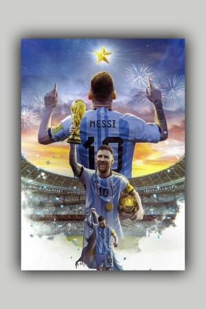 Dünya Kupası Messi Poster - Çerçevesiz Duvar Posteri - 1