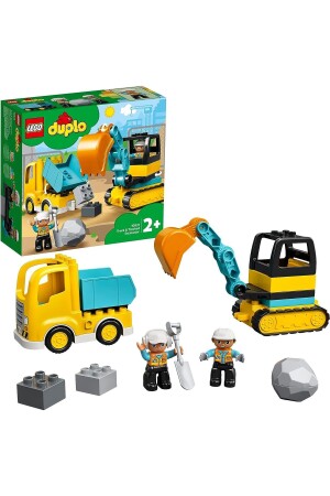 ® DUPLO® Bau-LKW und Raupenbagger 10931 – Spielzeug-Bauset für Kinder (20 Teile) - 1