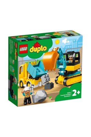 ® DUPLO® Bau-LKW und Raupenbagger 10931 – Spielzeug-Bauset für Kinder (20 Teile) - 10