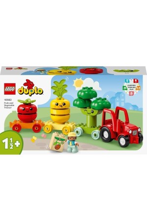 ® DUPLO® Erster Obst-Gemüse-Traktor 10982 – Lernspielzeug-Bauset für die Vorschule (19 Teile) - 4