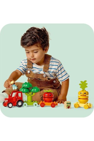 ® DUPLO® Erster Obst-Gemüse-Traktor 10982 – Lernspielzeug-Bauset für die Vorschule (19 Teile) - 7