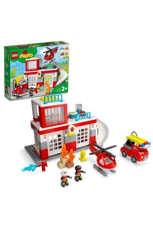 ® DUPLO® Kurtarma İtfaiye Merkezi ve Helikopter 10970 -Küçük Çocuklar İçin Yapım Seti(117 Parça) MP37724 - 3