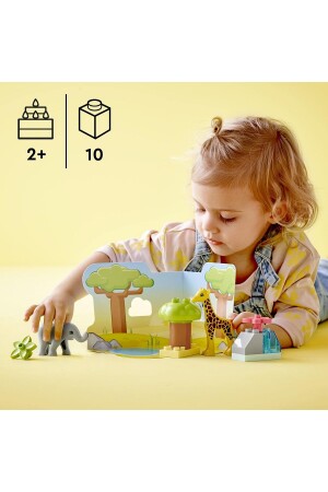 ® DUPLO® Vahşi Afrika Hayvanları 10971 - 2 Yaş ve Üzeri Çocuklar için Yapım Seti (10 Parça) - 3